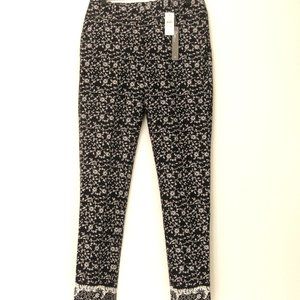 Loft Blue Floral Julie Skinny Pants New with Tags